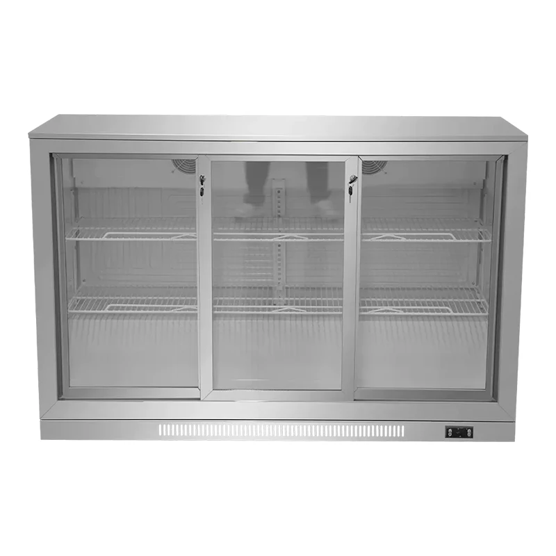Triple Sliding Door Beer Refrigerator high quality